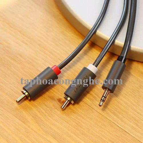 Ugreen 10514 10M màu Đen Cáp âm thanh 2 đầu Bông sen sang 3.5mm dương AV102 30010514